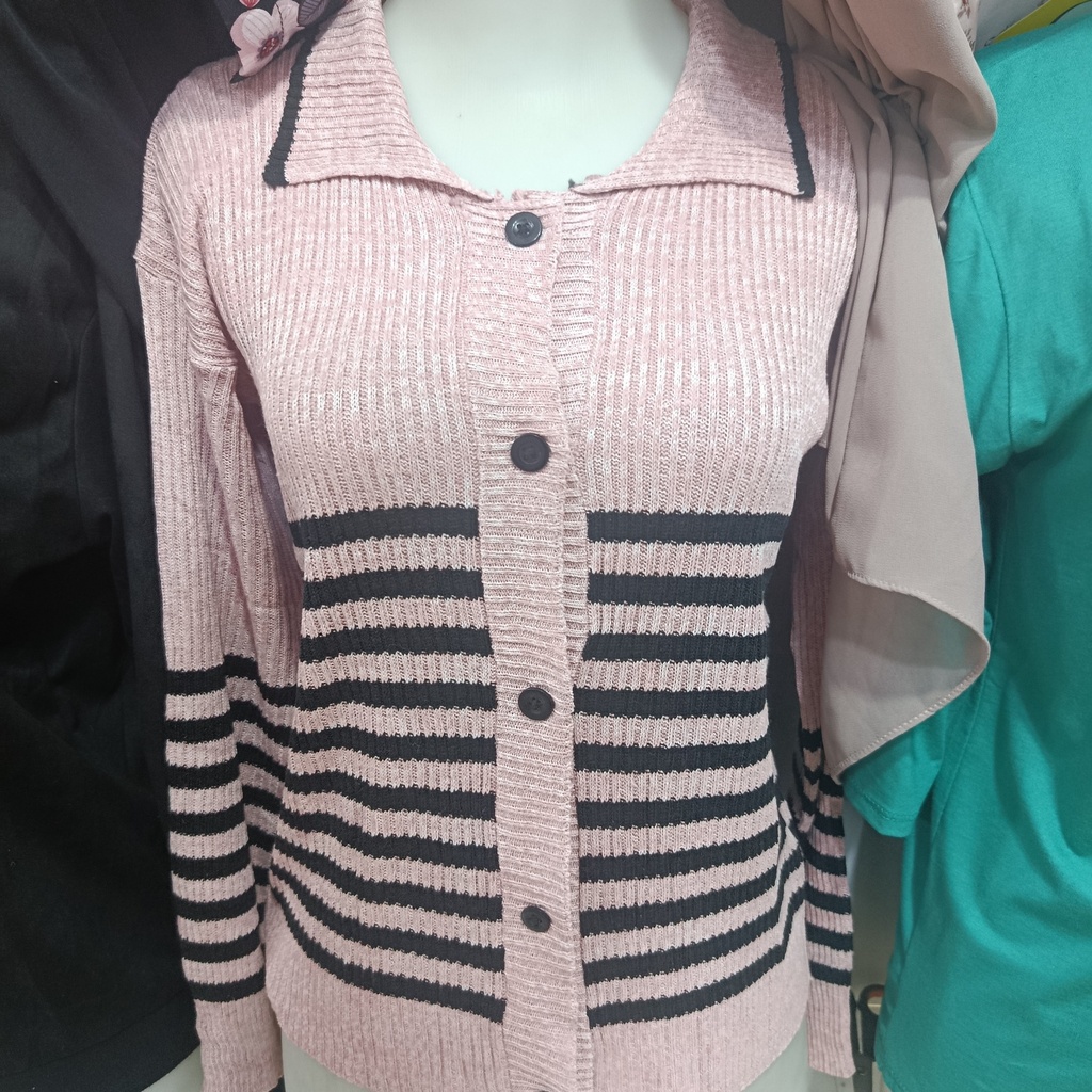 Connexion Garis Cardigan Wanita