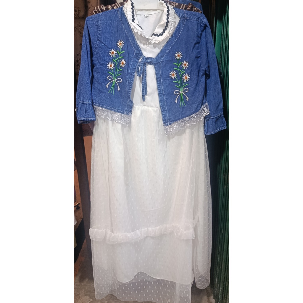 Gamis Wanita Rompi Jeans