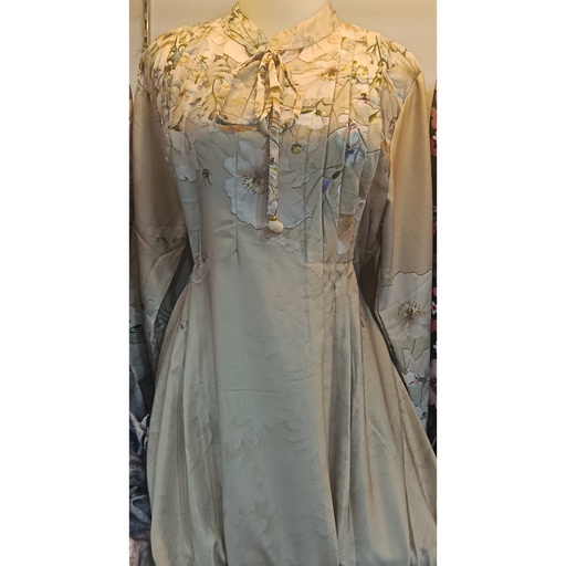  Gamis Wanita Brukat Motif Bunga-Bunga