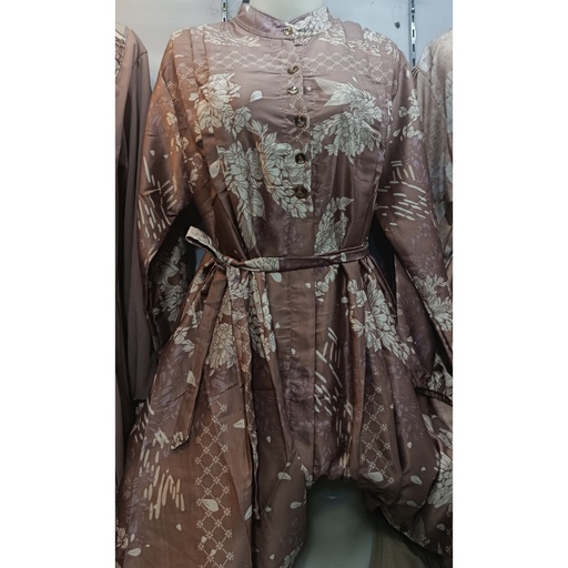 Gamis Wanita Model Syari Motif Bunga-Bunga